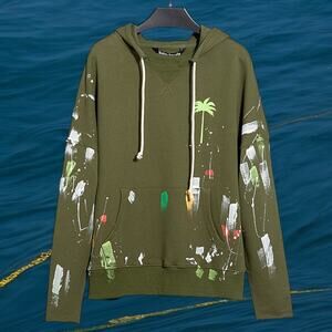 Palm Angels Men's Green Hoodie